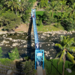 Jembatan modular Sasaka dalam proses fabrikasi dan instalasi